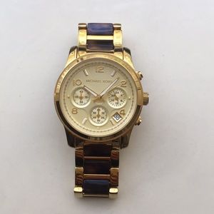 Michael Kors tortoise shell watch